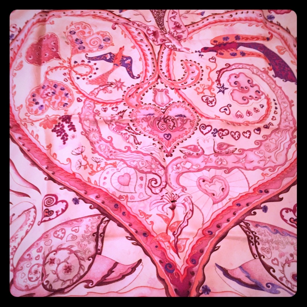 Hermès foulard silk ‘tout de couers’ Paris scarf